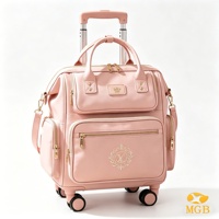 Sac de voyage d'affaires unisexe de luxe personnalisé en tissu Oxford de haute qualité avec roulettes pour ordinateur portable et chariot à roulettes