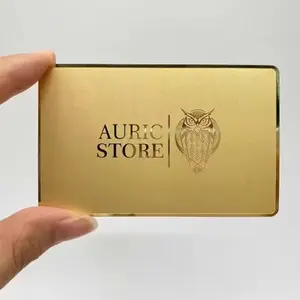 Custom NFC Blank Metal Metallic Gold Magnetic Business NFC Visiting Cards Blank With Logo Nfc Metal
