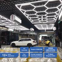 Polissage de voiture d'usine, grande lampe de plafond de Restaurant hexagonale colorée Exw Club