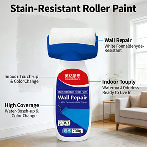 Environmentally Friendly Acrylic <b>Paint</b> Formaldehyde-free <b>Coating</b> Mildew-resistant Home Use Roller Self-applying White Wall - Product Image 5