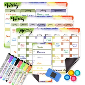 Calendar Planner Write Portable Magnetic Rolled Monthly Clear Hot Sale Acrylic Weekly Kids To do List Whiteboard For Fridge