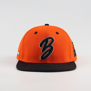 Nouveau design personnalisé bicolore 6 panneaux logo de broderie 3D Snapback des deux côtés maillot de feuille de performance plat coton polyester/coton - Product Image 2