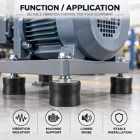 Custom Silicone Vibration Mount Metal Insert Threaded Stud Molded Matte Finish OEM Silicone Vibration Mount for Machinery