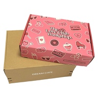 Vente d'usine boîte d'expédition rose boîte en carton ondulé de taille personnalisée pour expédition postale mobile cadeau