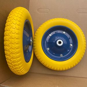 Roues industrielles à roulettes 13x3 en mousse PU, roue en caoutchouc massif, type à trou de boulon, résistance à l'usure, frein non inclus - Product Image 1
