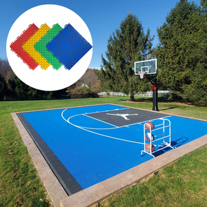 Baldosas de baloncesto entrelazadas portátiles PP para exteriores, suelos de plástico, <span class=keywords><strong>canchas</strong></span> de baloncesto deportivas - Product Image 1