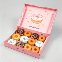 Boîtes d'emballage personnalisées en carton alimentaire pour sushis, pâtisseries, donuts, gâteaux, biscuits et pains à emporter