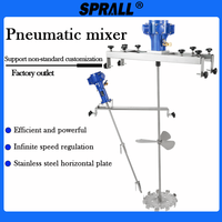 Agitateur industriel SPRALL 50 60 100 gallons, mélangeur horizontal pour produits chimiques, colle, peinture pneumatique