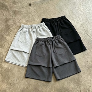 Shorts de jogging amples en molleton épais 100 % coton personnalisés pour homme, longueur genou, pour l'été - Product Image 5