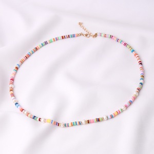 Collar de Perlas de Cerámica <span class=keywords><strong>Suave</strong></span> de Moda, Estilo Bohemio, Perlas Irregulares de Alta Calidad para Mujer - Product Image 2
