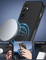Étui de téléphone portable antichoc en fibre de carbone texturée magnétique résistant aux chutes adapté à Infinix Note 60 Pro Pininfarina