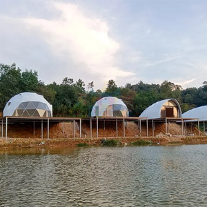 Dôme <span class=keywords><strong>en</strong></span> verre transparent de luxe pour glamping, serre, tente igloo extérieure, tente de glamping, tente géodésique à ossature <span class=keywords><strong>en</strong></span> acier à vendre - Product Image 5