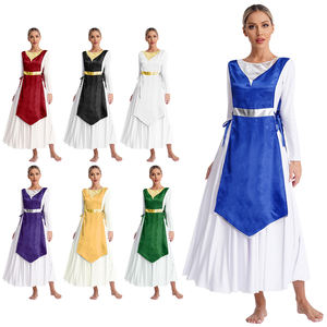 Vestido Metálico para Mujer, Túnica para Coro, Vestido de Danza Litúrgica, para Adoración en la Iglesia, Danza Lírica, Ceremonia - Product Image 1
