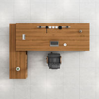 Ensemble de bureau et chaise de direction en bois moderne et durable avec plateau en mélamine pour bureaux et tables de villa et de bureau
