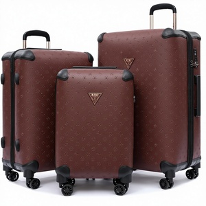 New Style Cowhide-Clad Genuine Leather Carry-On Spinner <strong>Suitcase</strong> Purely Hand-<strong>Stitched</strong> Waterproof Anti-Theft Business Travel - Product Image 1