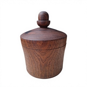 Handmade Classic Wooden Canister with Airtight Lid 250mL Capacity <b>for</b> <b>Kitchen</b> Spice <b>Storage</b> Eco-Friendly - Product Image 5