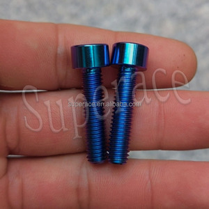 Nouveau boulon à six pans creux Superace Titanium GR5 M3-M20, vis arc-en-ciel bleu brûlé noir or pour moto et vélo - Product Image 6