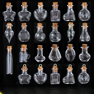 Mini bouteilles en verre flacon de sorcellerie en verre bouchon de liège Transparent souhaitant bouteille guérison chanceux dérive bouteille minuscules pots - Product Image 3