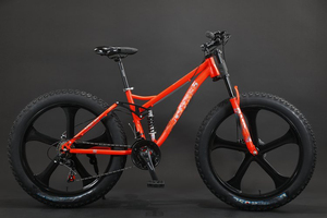 Venta al por mayor de fábrica 24/<span class=keywords><strong>26</strong></span> inglés 7/21/24/<span class=keywords><strong>27</strong></span>/30 velocidad <span class=keywords><strong>horquilla</strong></span> de acero suspensión completa de una pieza Fat Tire bicicletas de montaña - Product Image 5