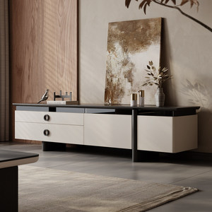 Meuble TV en bois, adapté aux téléviseurs de plus de 65 pouces, mobilier de salon haut de gamme, meuble de maison avec un grand espace de rangement - Product Image 3