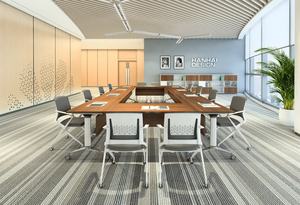 Muebles de oficina comercial, mesa de entrenamiento móvil con marco de mesa abatible, para reuniones - Product Image 6