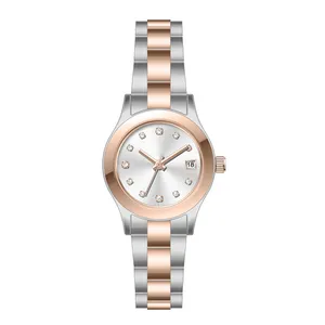 Mode Puur Goud Kleur Dames Armband Quartz Legering Horloge Westerse Vrouwen Horloges