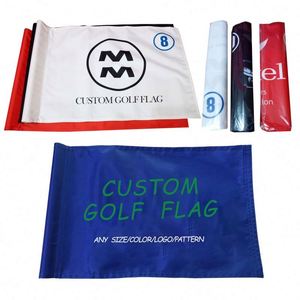Drapeau de golf double face pour extérieur, drapeau de golf portable, drapeaux de parcours de golf personnalisés - Product Image 1