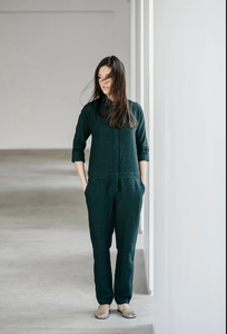 Elegante mono de verano de inspiración africana para mujer Venta caliente hecho en fábrica vestido de lino de algodón transpirable nuevo diseño - Product Image 3