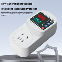 Protecteur de tension numérique automatique réglable 16A 220V monophasé, prise anti-surtension pour réfrigérateur, téléviseur, climatiseur
