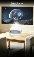 Mini projecteur JUNUO J500 Android 14, 500 lumens ANSI, décodage 1080P réel, 4K, mise au point automatique, Wi-Fi, home cinéma portable