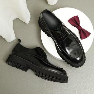 Zapatos Formales de Negocios para Hombre, Estilo Coreano, con Cordones, de Cuero Genuino, con Entresuela y Suela de Goma, Detalle de Borlas, Cómodos - Product Image 1