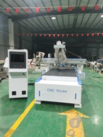 Routeur CNC ATC 1332 avec commande Syntec, servomoteur, pompe à engrenages, accessoire de vide, broche 9KW, outil de perçage automatique pour le bois