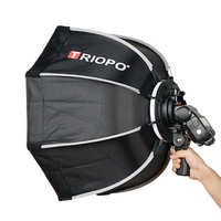 TRIOPO KS2-65 65cm Flash Speedlite à chargement rapide avec diffuseur octogonal parabolique (Noir)
