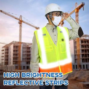 Customized Logo Construction <b>Vest</b> Safety <b>Vest</b> Work Clothes Cooling <b>Vest</b> For Construction For Road Construction - Product Image 6
