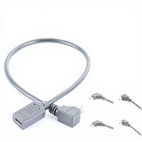 Connecteur Micro5p mâle à 90 degrés gauche/droite, adaptateur d'extension Type-C femelle, câble en PVC, compatible avec les appareils Android