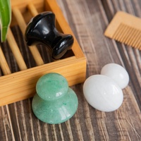Quartz Rose Naturel Vert Aventurine Visage Guasha Pierre Blanc Jade Visage Yeux Masseur Grattage Personnalisé Champignon Gua Sha Outil