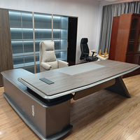 Meubles de bureau modernes, table de bureau en bois, design de bureaux de direction, bureaux de patron de luxe, bureau de direction en forme de L, bureau de PDG