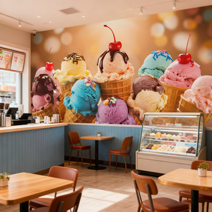 Moderno Mural <span class=keywords><strong>de</strong></span> Pared 3D con <span class=keywords><strong>Diseño</strong></span> <span class=keywords><strong>de</strong></span> Helados, Mural Fotográfico <span class=keywords><strong>de</strong></span> Helados Coloridos <span class=keywords><strong>de</strong></span> Verano - Product Image 4