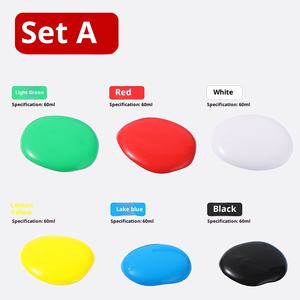 Pigmentos Acrílicos Lavables Directo de Fábrica, Juego de 12 Colores para Dedos para Niños, Materiales de Arte No Tóxicos, Pinceles de Esponja, Lienzo, Vidrio - Product Image 6