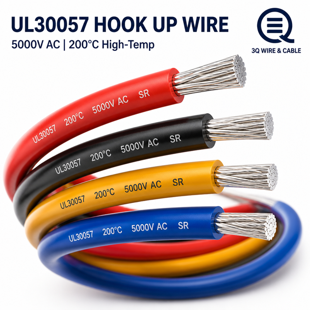 Flexible Copper Cable Factory Wholesales UL30057 High Voltage 5000V SR Insulation Wire Certificated Cable for Motor Connection