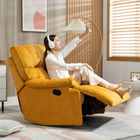 Fauteuil inclinable électrique moderne de style européen pour salon, avec fonction de massage, pivotant et à bascule, en tissu, idéal pour appartement et entrepôt