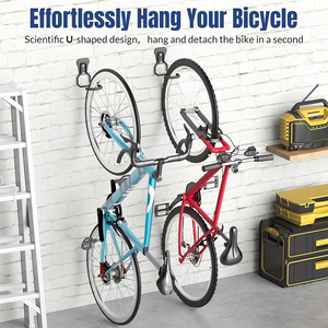 <span class=keywords><strong>Crochet</strong></span> mural robuste en acier pour vélo, lot de 2, système d'organisation et de rangement pour mur à lattes, <span class=keywords><strong>crochet</strong></span> utilitaire pour vélo - Product Image 3