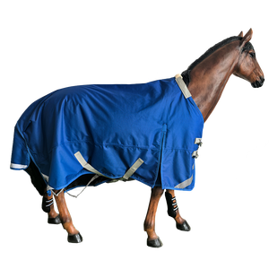 Benutzer definierte Niedrig preis Mittelgewicht Blue Horse Kleidung Reitpferd Winter decke Mit Combo Neck - Product Image 6