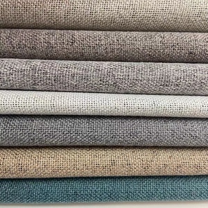 Wholesale Two Sides Textured <strong>Linen</strong> Ready Stock Blackout Curtain <strong>Fabric</strong> and Materials