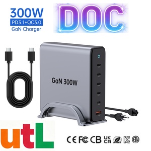 <span class=keywords><strong>Chargeur</strong></span> d'ordinateur portable Tommox Type C 300W/<span class=keywords><strong>140W</strong></span>/100W/30W Gan, <span class=keywords><strong>chargeur</strong></span> USB C mobile, chargeurs multifonctions, <span class=keywords><strong>chargeur</strong></span> portable rapide - Product Image 1