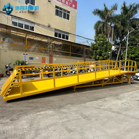 Rampe de quai mobile hydraulique haute performance Haoxiang en acier au carbone, plateforme de chargement portable pour chariots élévateurs et conteneurs