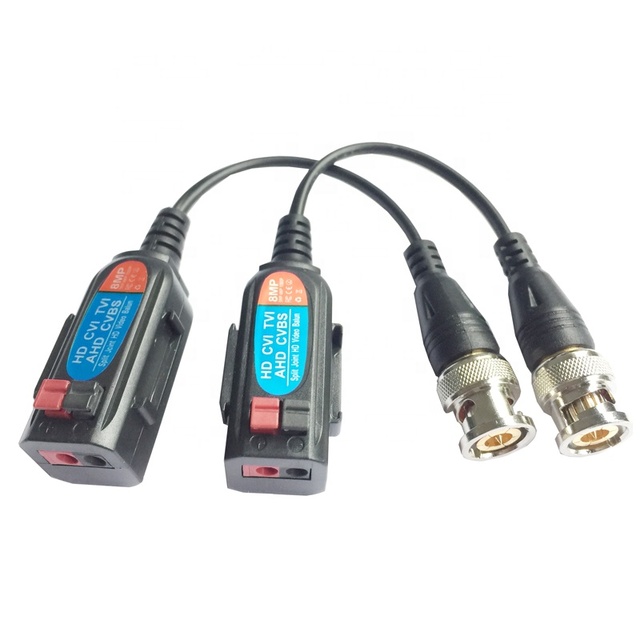 High Quality and Convenient Support HD CVI/TVI/AHD/BNC Video Balun  Connector 200m Transmission Meters HD Video Balun