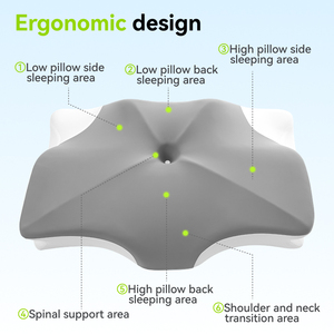 Almohadas Ergonómicas de Espuma Viscoelástica con Logotipo Personalizado, Almohadas Ortopédicas Terapéuticas Cervicales Médicas para Dormir de Lado, <span class=keywords><strong>Almohada</strong></span> de Mariposa para el Cuello - Product Image 3