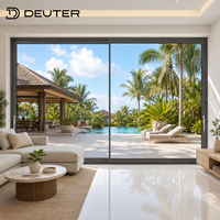 Puertas Corredizas Elevables de Aluminio con Protección Contra Lluvia Intensa, Aislamiento Térmico, Seguridad, Malla Antimosquitos, para Exteriores, Villas, Balcones, Patios, Puertas de Vidrio