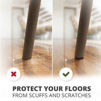 Patins de protection en feutre non tissé autocollants pour sols en bois dur, réduisant le bruit, tailles variées, épaisseur personnalisable